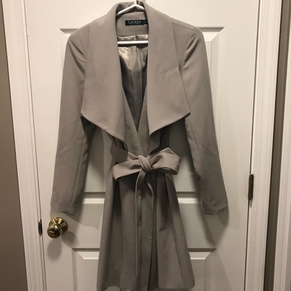 ralph lauren crepe wrap coat